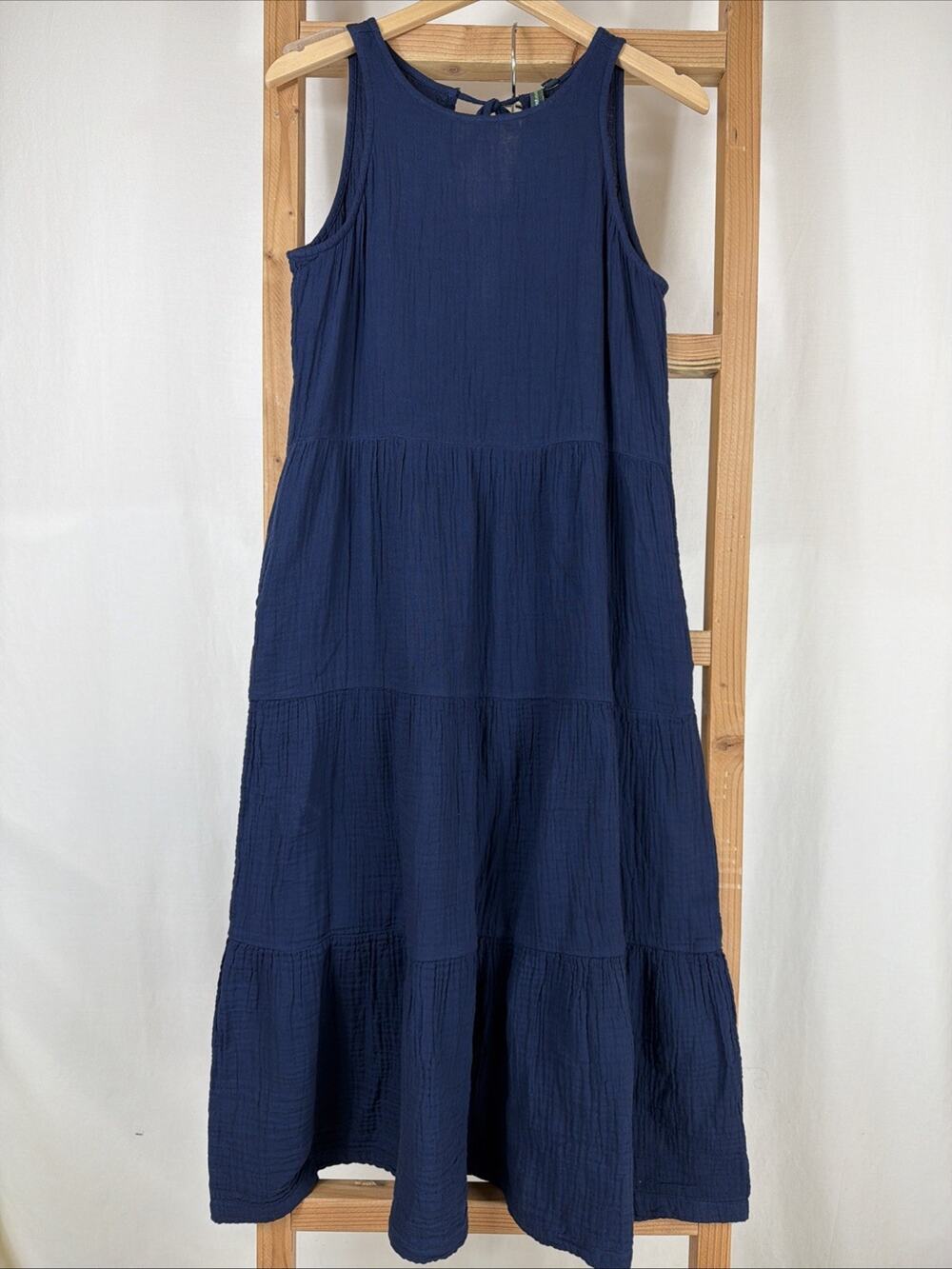 NWT Shannon Passero Navy Tie Back Tiered Maxi Tank Dress #1205 Size XS